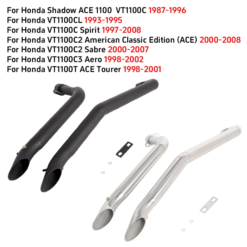 Full Motorcycle Exhaust Escape System For Honda Shadow ACE 1100 VT1100C Spirit VT1100C3 Aero VT1100C2 Sabre VT1100T ACE Tourer