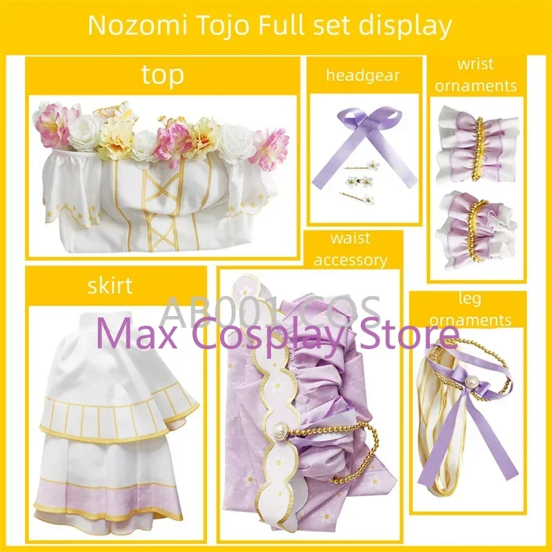 Max Anime Nozomi Tojo μ's Flower Festival Cosplay disfraz mujer Sexy falda superior uniforme elegante traje de Halloween LL