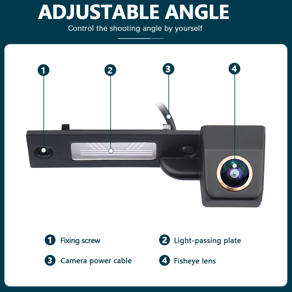 FLunAuto 170° AHD 1080P  Back Rear View Camera For VW Transporter T5 T30 Caddy Passat B5 Touran Jetta GOLF PLUS Reversing Car view 2