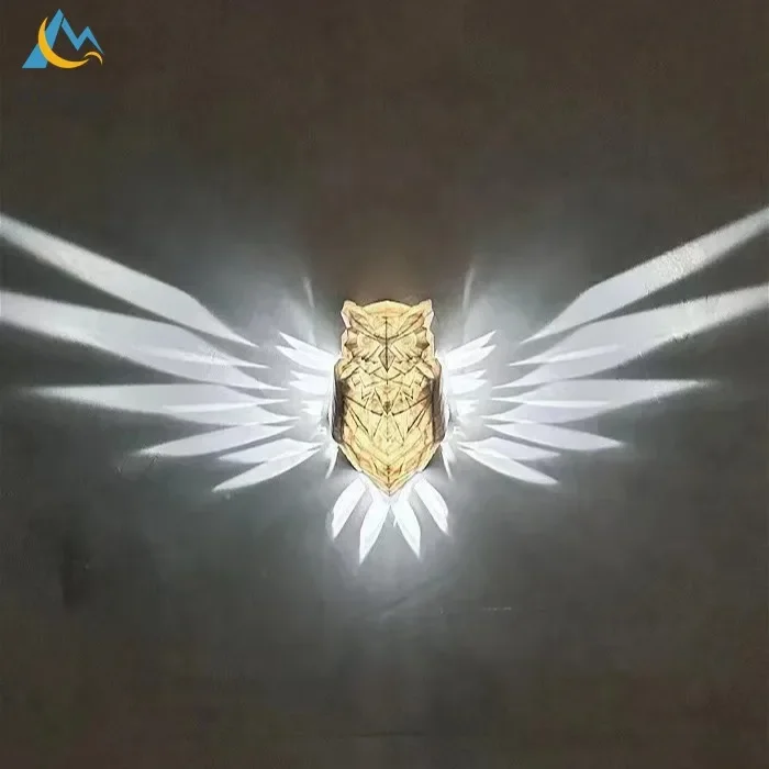 

Nordic Modern Light Wing Eagle LED Wall Lamp Bedroom Study Dining Room Bedside Wall Lamps Living Room Decoration Owl Wall Lights