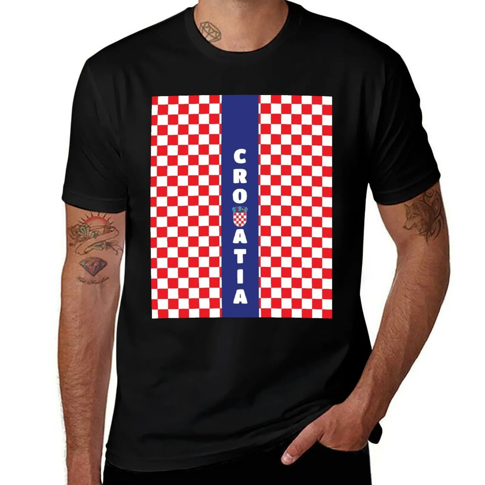 Croatia Fans T-Shirt Regular Fit Plain Tee Shirt T-Shirt