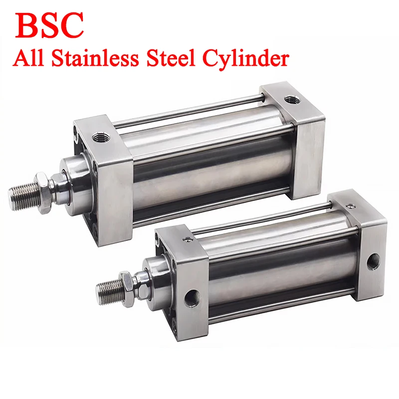 BSC Peumatic Cylinder Stainless Steel 304/316 BSC32/40/50/63/80/100 Multi Stroke Waterproof Corrosion resistant Customizable