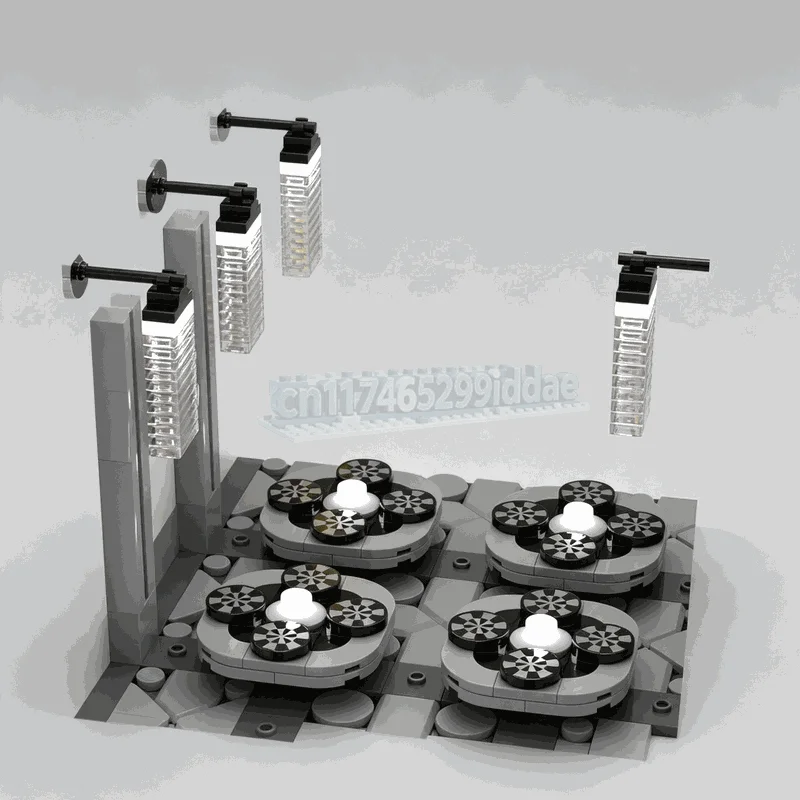 4909PCS Futuristic Neon City Diner Building Blocks Modular Street Scene Architecture Model Creative DIY Assembly Festival Gift