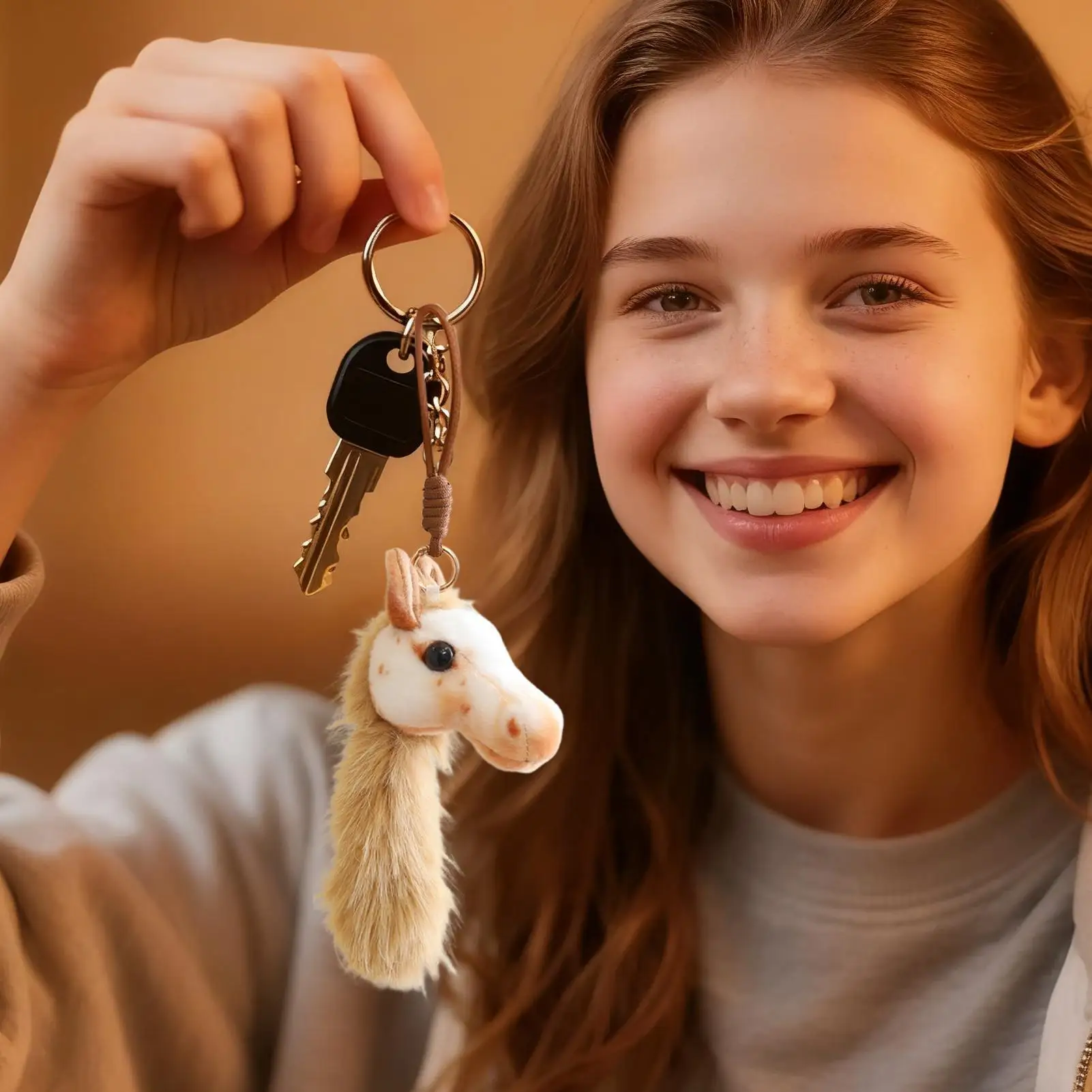 حقيبة الحصان سحر الحصان رئيس قلادة أفخم المفاتيح للنساء الرجال الاطفال محفظة محفظة ظهره الديكور المنزل المدرسة