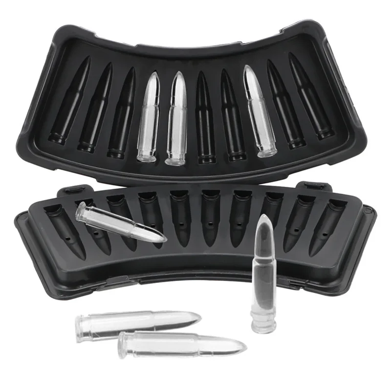 Picture 7: Home Gun Bullet Skull Ice Cube Maker DIY Bullet Ice Cube Tray Chocolate Mold Whiskey Wine Ice Cream Tool New Cocktail Set