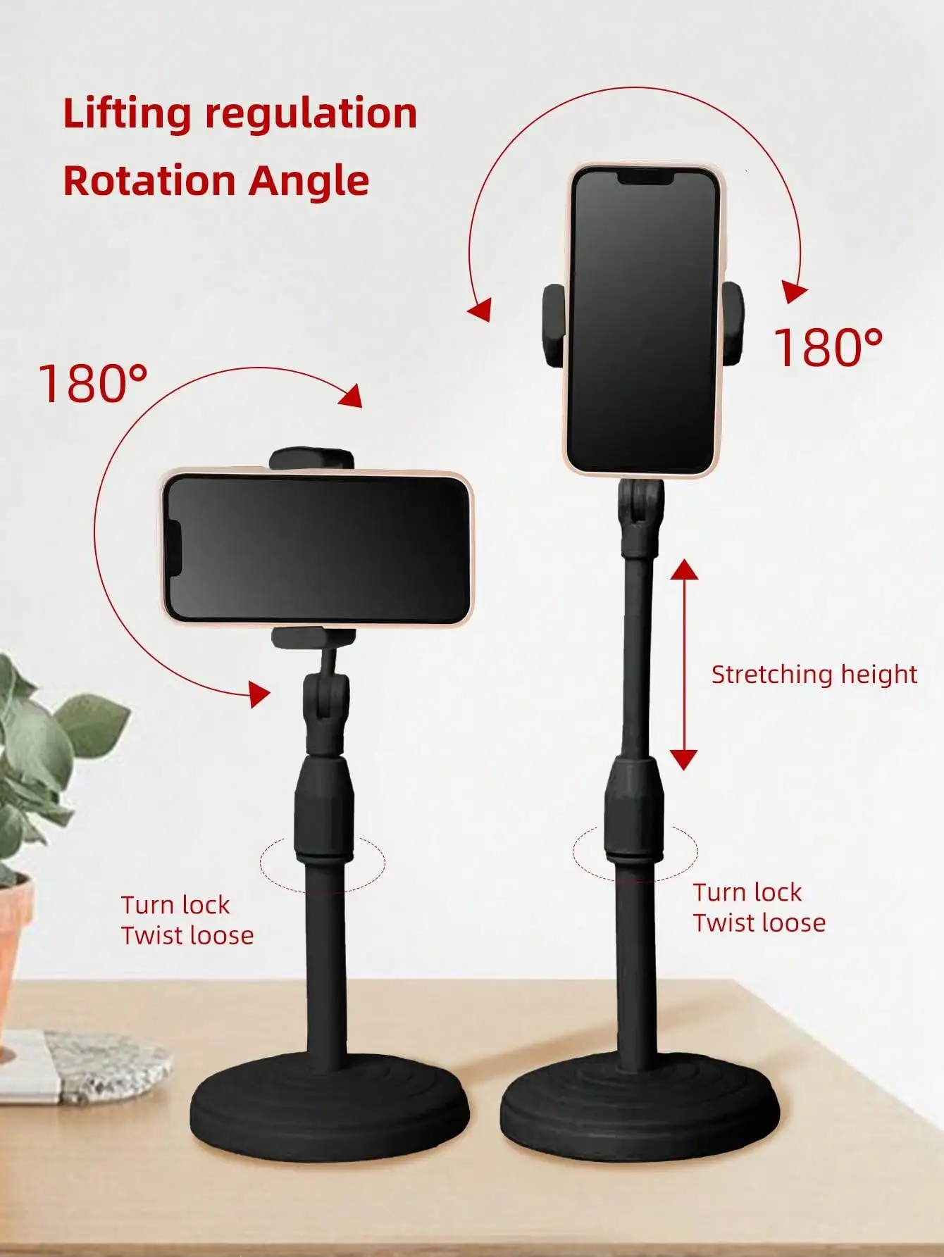 

Desktop Phone Holder Live Broadcast for Smartphone Adjustable with Phone Holder Stand Bracket for Mobile Telefoon Statief Stand