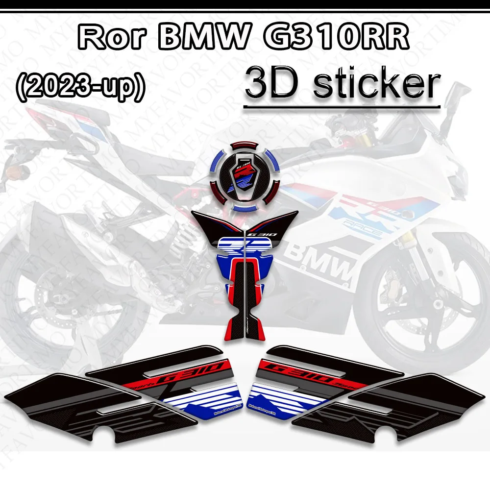 

For BMW G310RR G 310 RR G310 Motorcycle Tank Pad Side Grips Gas Fuel Oil Kit Knee Protector 3D Non-slip Stickers 2023 2024 2025