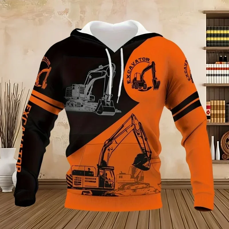 2026 New Man Hoodie Fashion Electrician 3D Print Uniform Leisure Pullover Hoodies Oversized Vintage Hip Hop Harajuku Sweatshirt