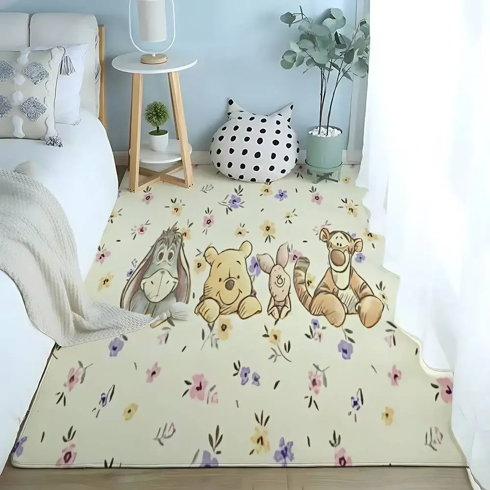 Cute Winnies-the-Poohs Floor Mats Home Laundry Rug Carpet For Living Room Decor Lounge Area Anti-slip Foot Mat Entrance Doormat