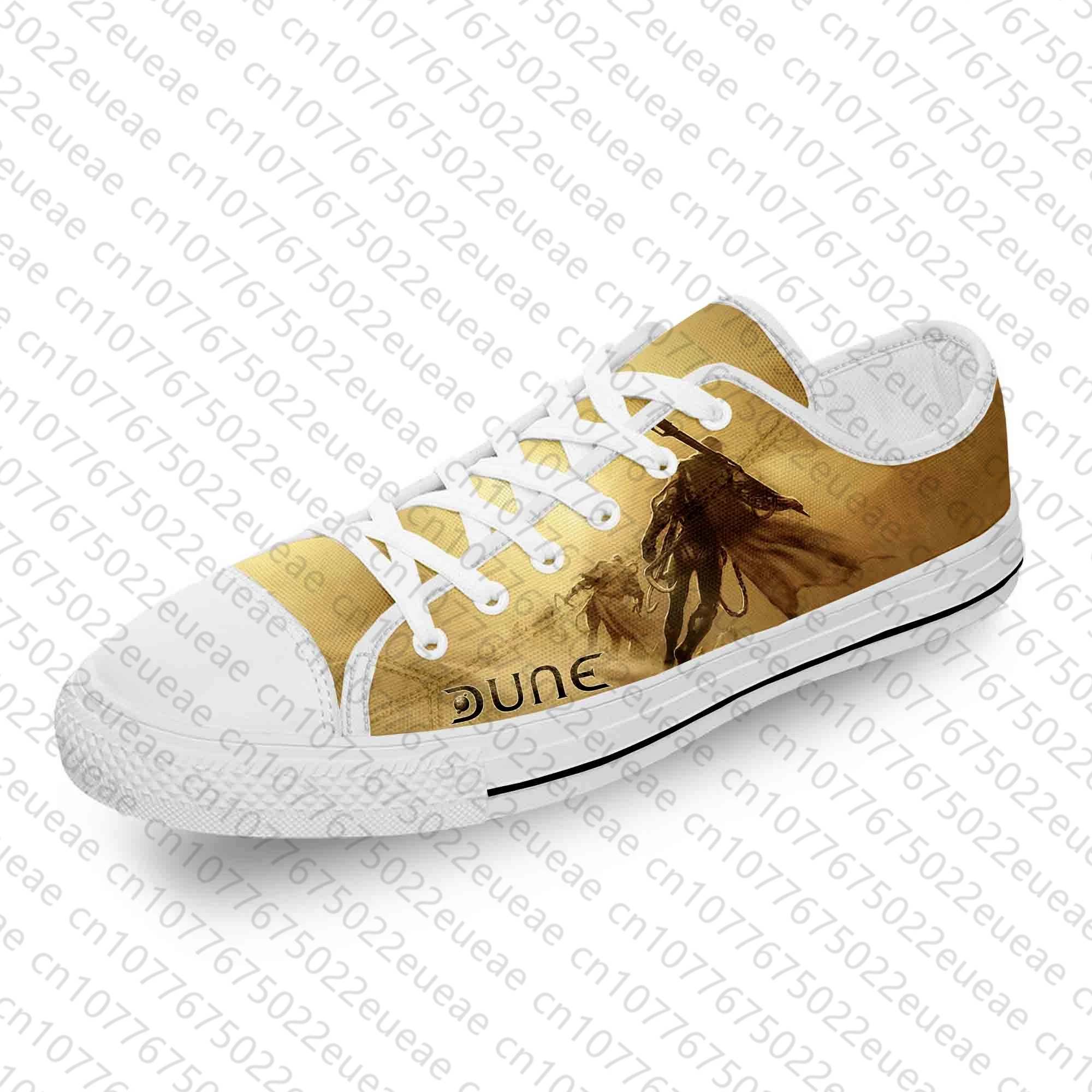 Dune Frank Herbert Science Fiction White Cloth Fashion 3D Print Low Top Canvas Shoes Men Women Lightweight Breathable Sneakers