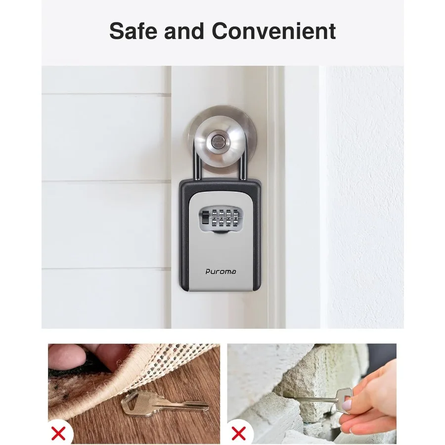 Большой портативный настенный замок для ключей с с сбрасываемым кодом комбинации для наружного домашнего офиса, дверная ручка, идеально подходит для