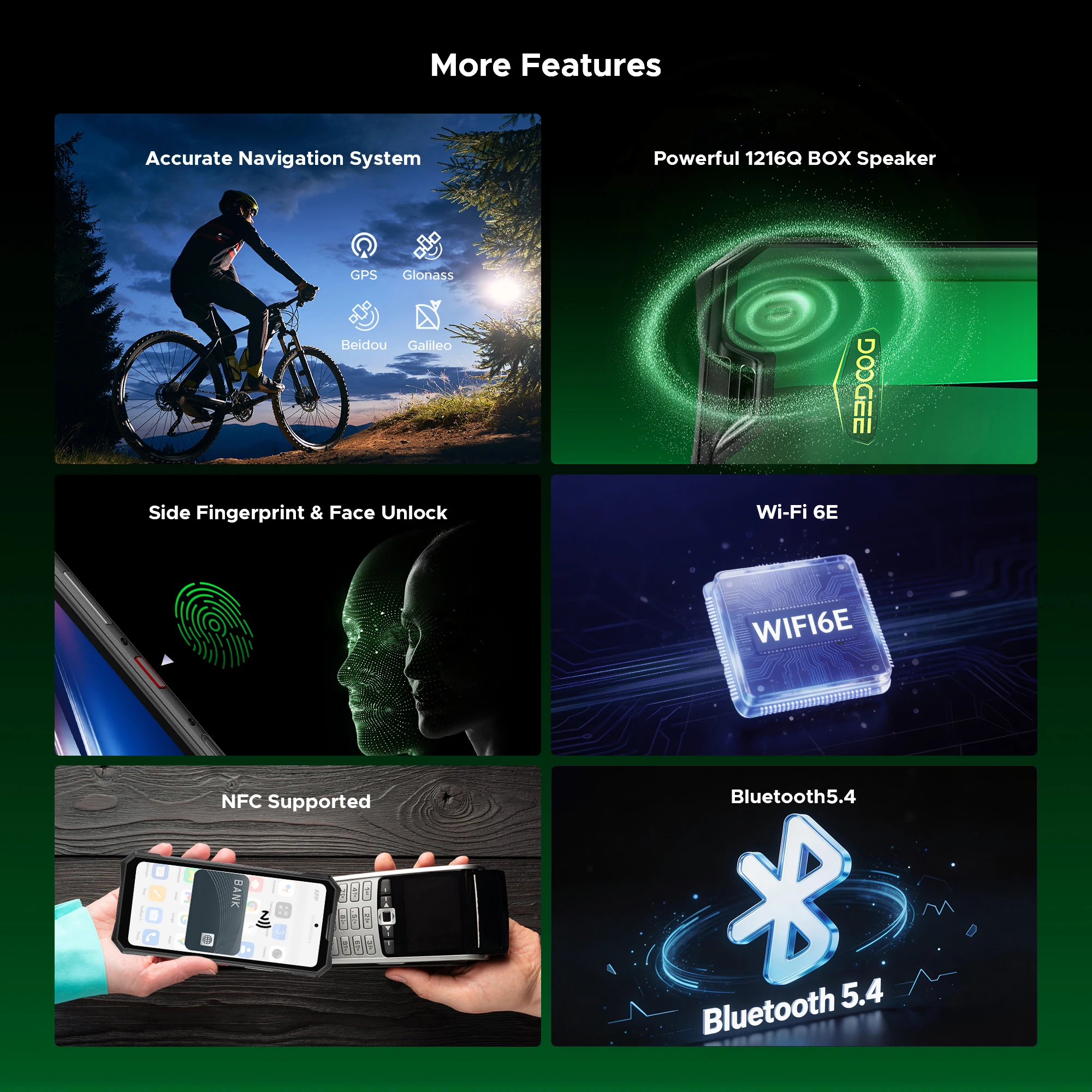 DOOGEE 5G V50 Flagship Rugged Smartphone, Dimensity 8300, 16GB+512GB, RGB Light, 200MP+20MP Night Vision+8MP Telephoto +8MP Wide Lens, Bluetooth Intercom, AI Features, 6.78" FHD 120Hz 550nit Screen, 66W, 11000mAh Silicon Carbon Battery, NFC, WiFi6E