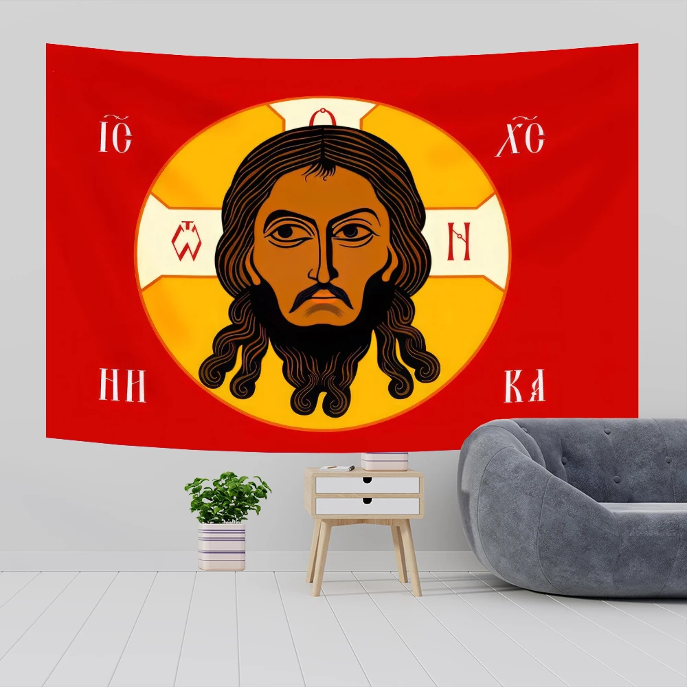 90x150 CM Jesus Tapestry Christ Religion Faith Face Flag Polyester Banner For Decorroom decorationbohemian decor wall tapestry