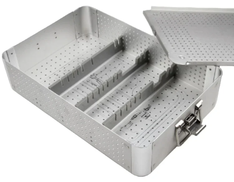 Medical Various Disinfection Boxes With Silicone Mat for Surgery Use