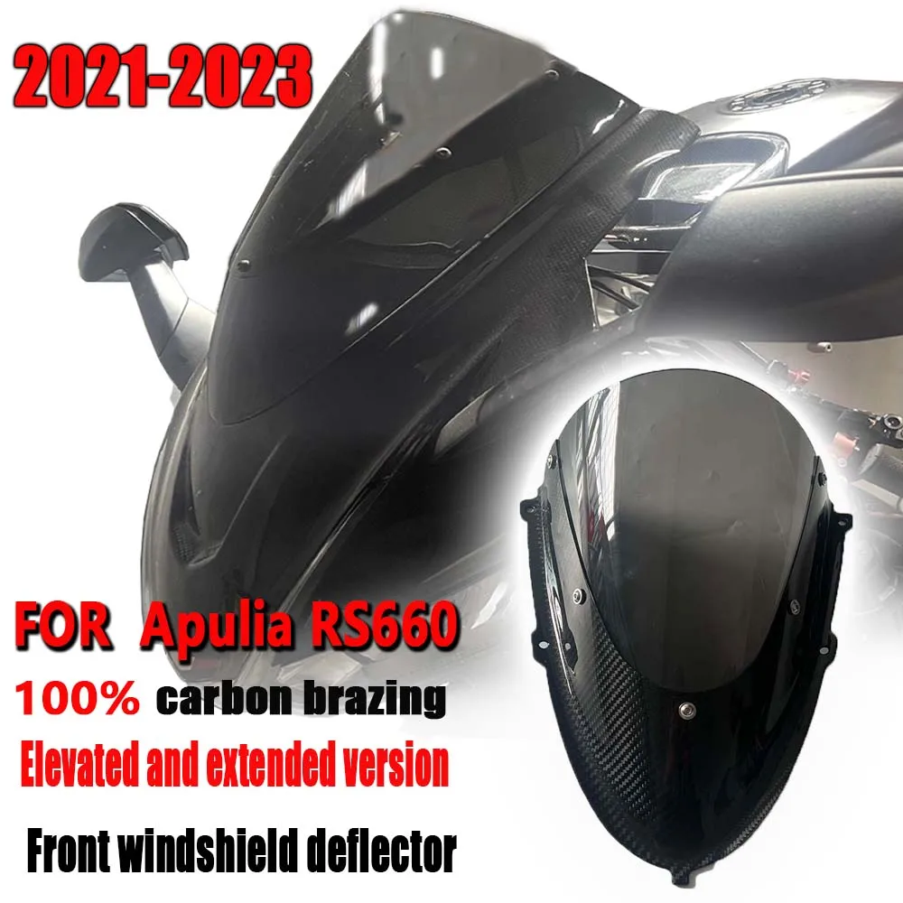 

RS660 2023, новинка, усиленное углеродное волокно, спортивный дефлектор переднего лобового стекла для Apulia RS 660 2021-2023