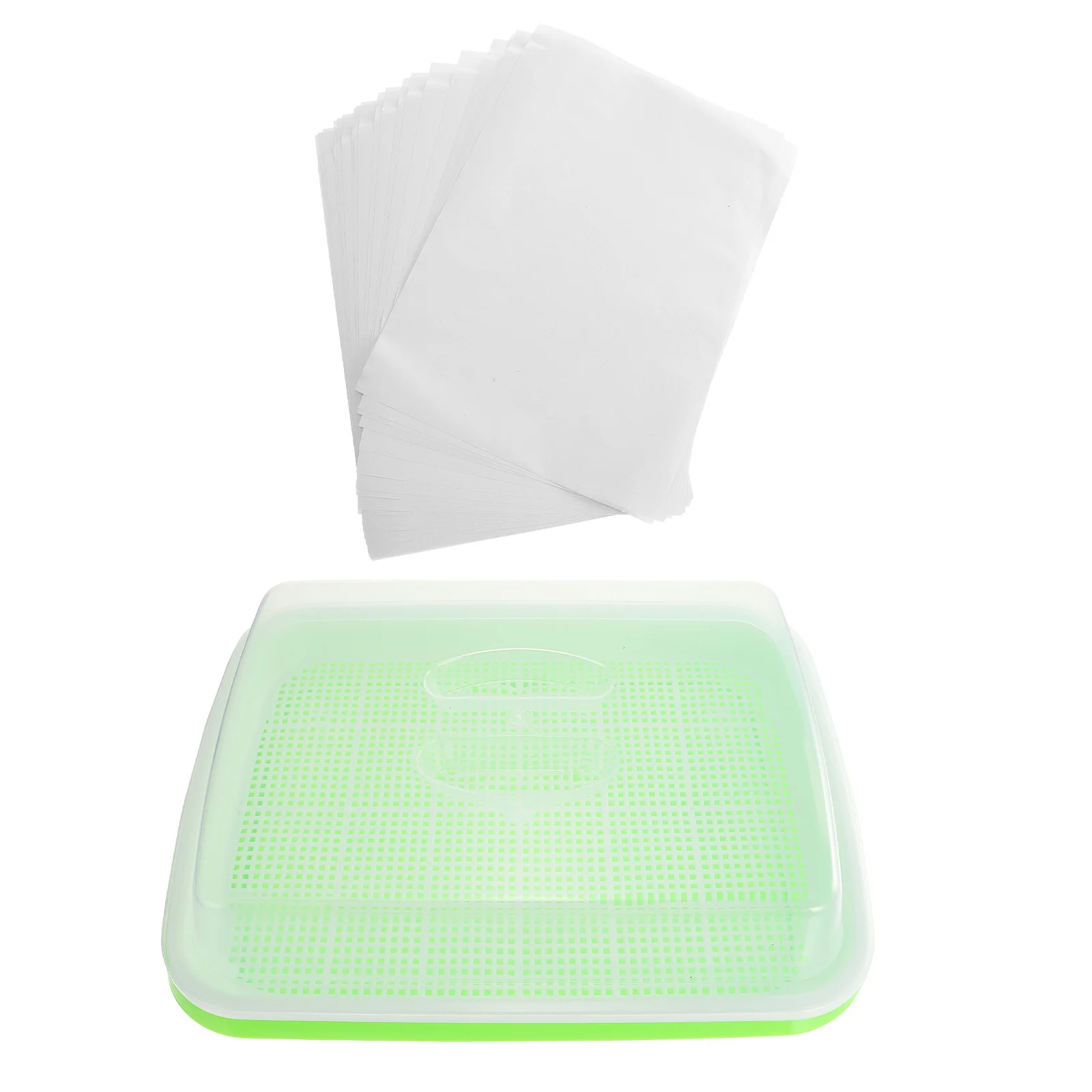 

1Set Seedlings Tray Plastic Germination Nursing Tray for Microgreens Wheatgrass Growing Nursery Sprouter Plant Starter