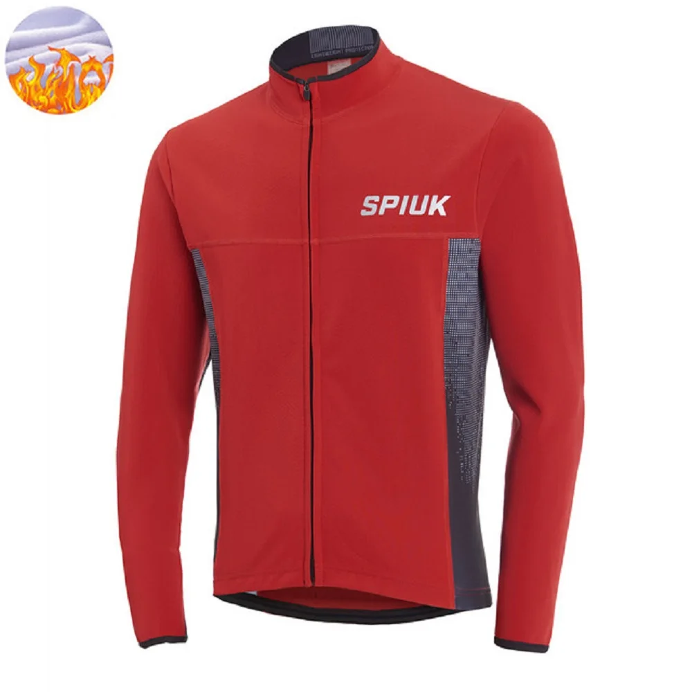 Spiukful inverno termico in pile abbigliamento da ciclismo uomo manica lunga Jersey Outdoor Riding Bike Mtb abbigliamento caldo in pile di alta