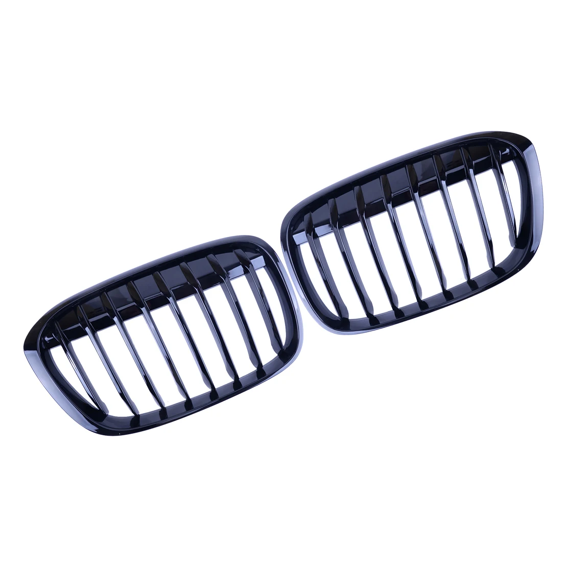 

1 Pair Car Front Bumper Upper Hood Grilles Grills Fit For BMW X1 F49 F48 2016 2017 2018 2019 Black ABS