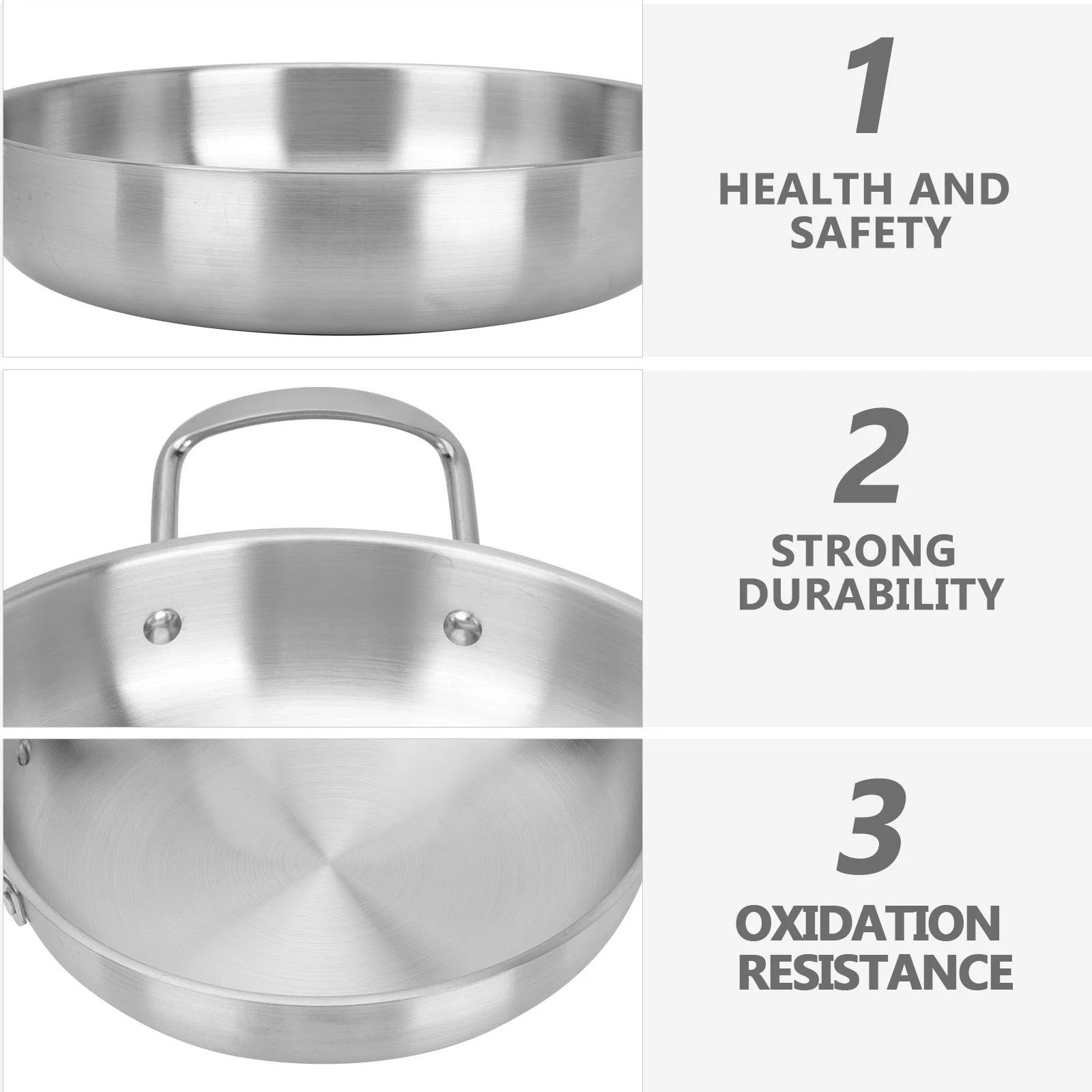 

1pc Ramen Pot Stainless Steel Cooking Noodle Pot with Handles for Induction Gas Cookers Even Heat Capacity to Use