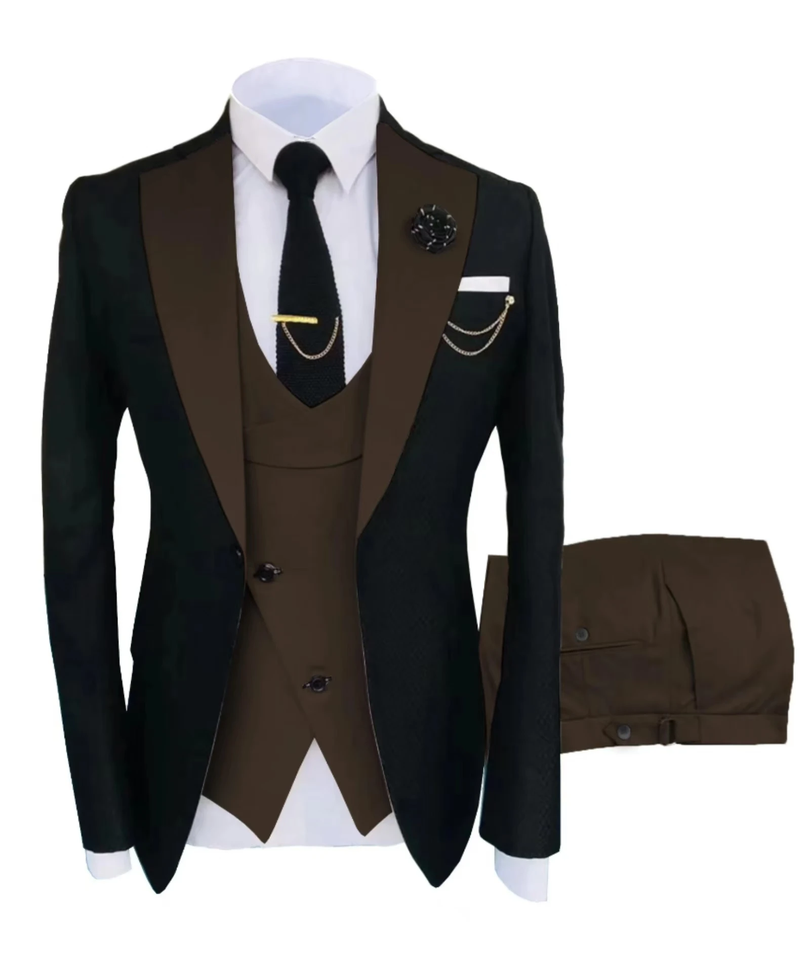 high-quality wedding art ，dress suit for men，3 pieces Blazer Vest And Pants set，performance, Emcee，Groomsmen