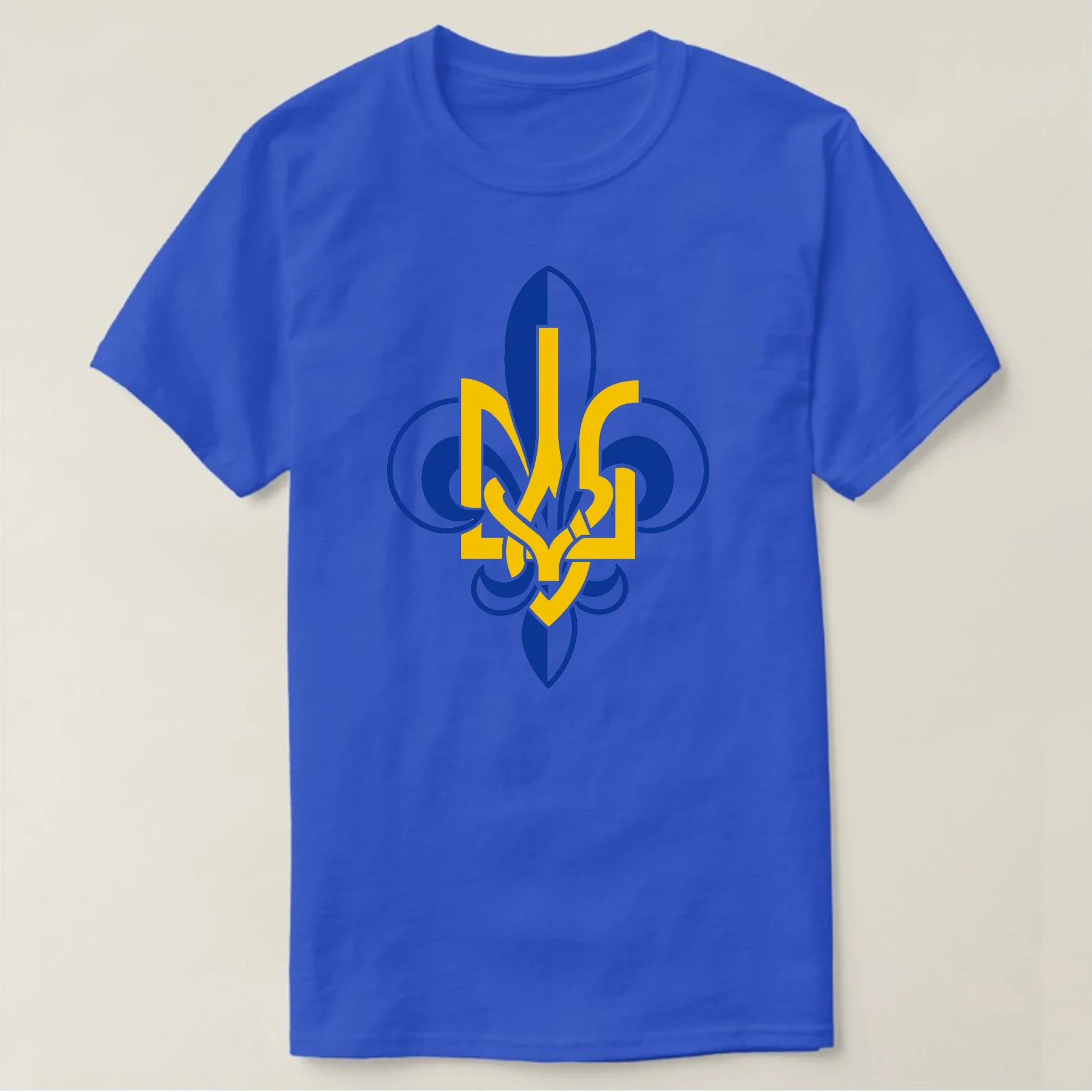 Novel Ukrainian Trident Badge T Shirt. High Quality Cotton, Large Sizes, Breathable Top, Loose Casual T-shirt S-3XL
