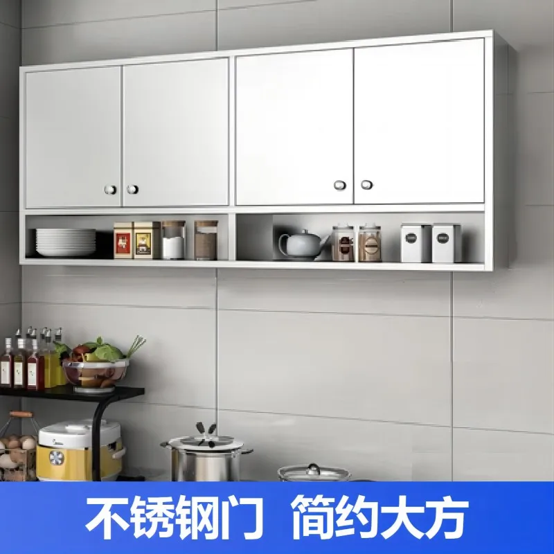 

Stainless steel kitchen hanging cabinet wall-mounted balcony wall