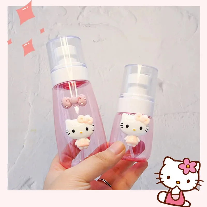 Cute Hello Kittys Sub-bottling Travel Portable Spray Anime HelloKittys Cartoon Makeup Moisturizing Perfume Spray Bottle