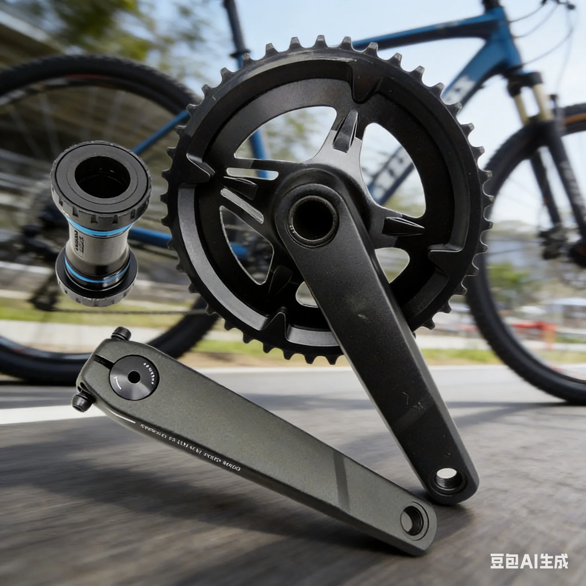 

Mountain Bike Crankset 175mm 40T Aluminum Alloy Hollow Integrated Narrow Wide Sprocket Bicycle Bottom Bracket Crank Parts