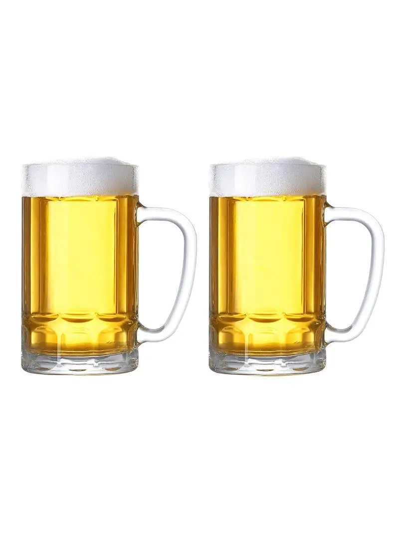 Thickened Glass Beer Cup with Handle for Home Use Tea Brewing Large Size Pint Glass Beer Mug Durable Bar Dining Utensils