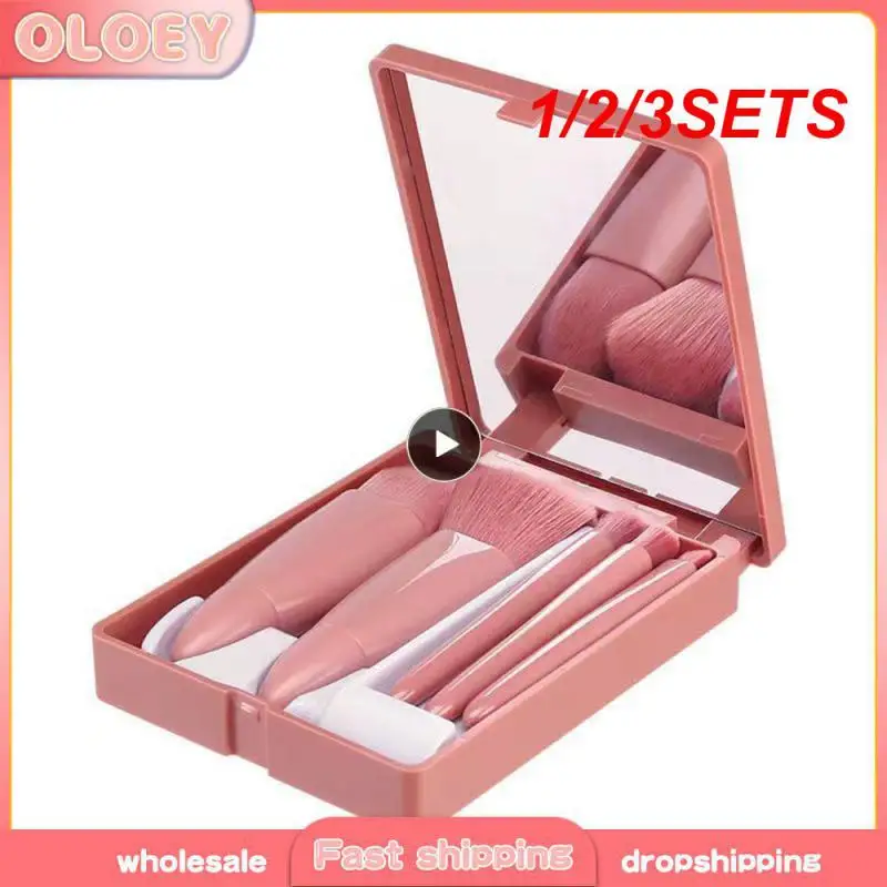 1/2/3SETS Beauty Makeup Abs Plastic Brush Tube Firmly Fixed Brush Bristles Free From Inferior Fiber Hair Makeup Brush