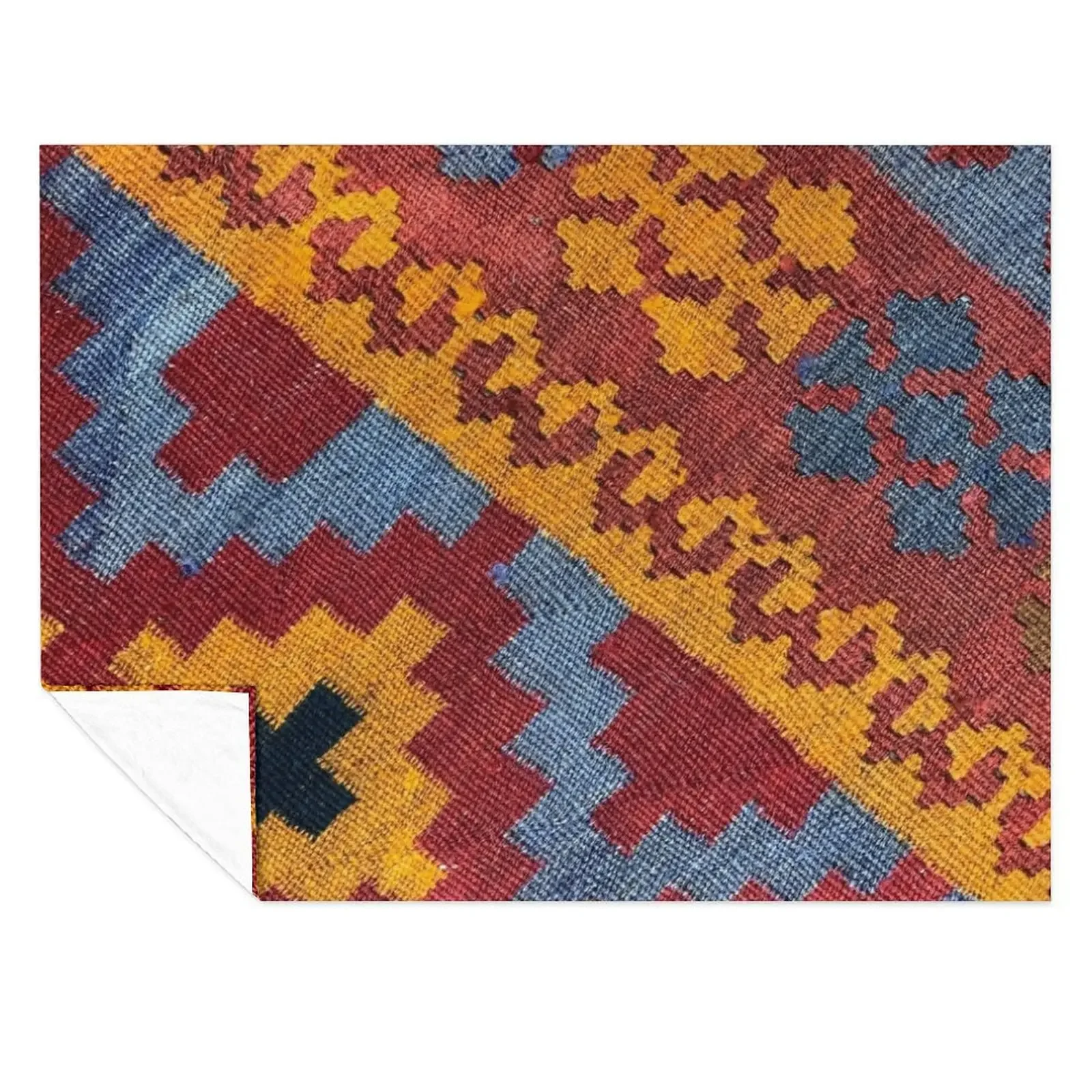 

Vintage Decorative Kilim, Navaho Weave, Woven Aztec Textile Throw Blanket Sofa Quilt Comforter Sleeping Bag manga Blankets