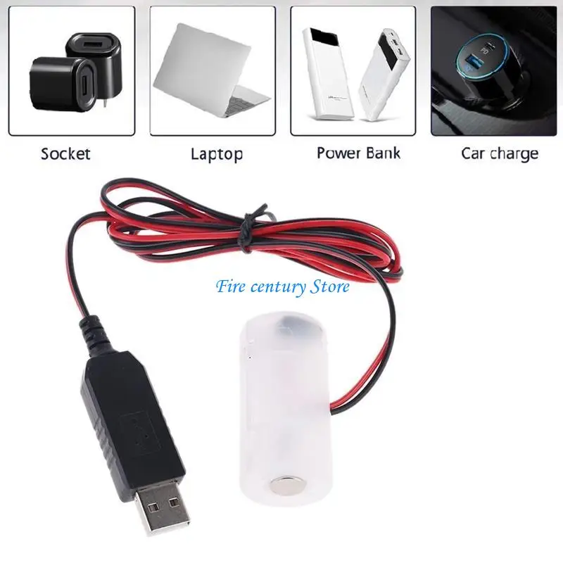 

J6PA USB LR14 C Аккумулятор Elminator 3V 4.5V 6 В USB -адаптер 2M Кабель 2M Кабель