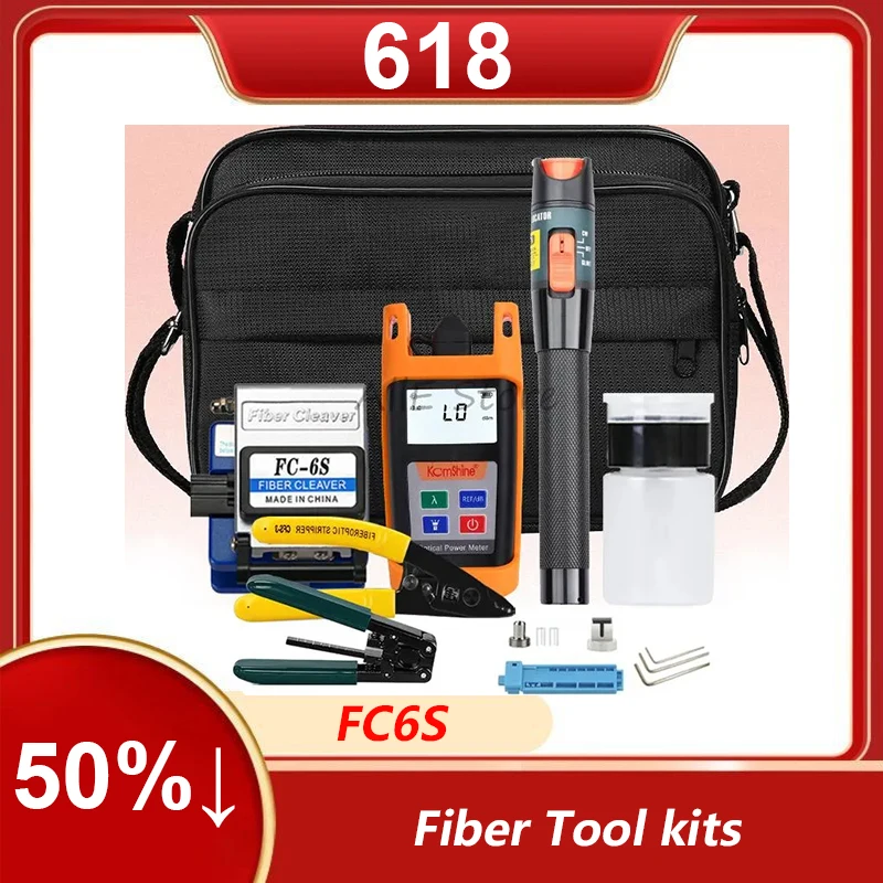 ftth-fiber-optic-tool-kit-set-with-optical-cutter-knife-fc-6s-fibra-optica-power-meter-vfl-10mw-visual-fault-locator-ftth-tools