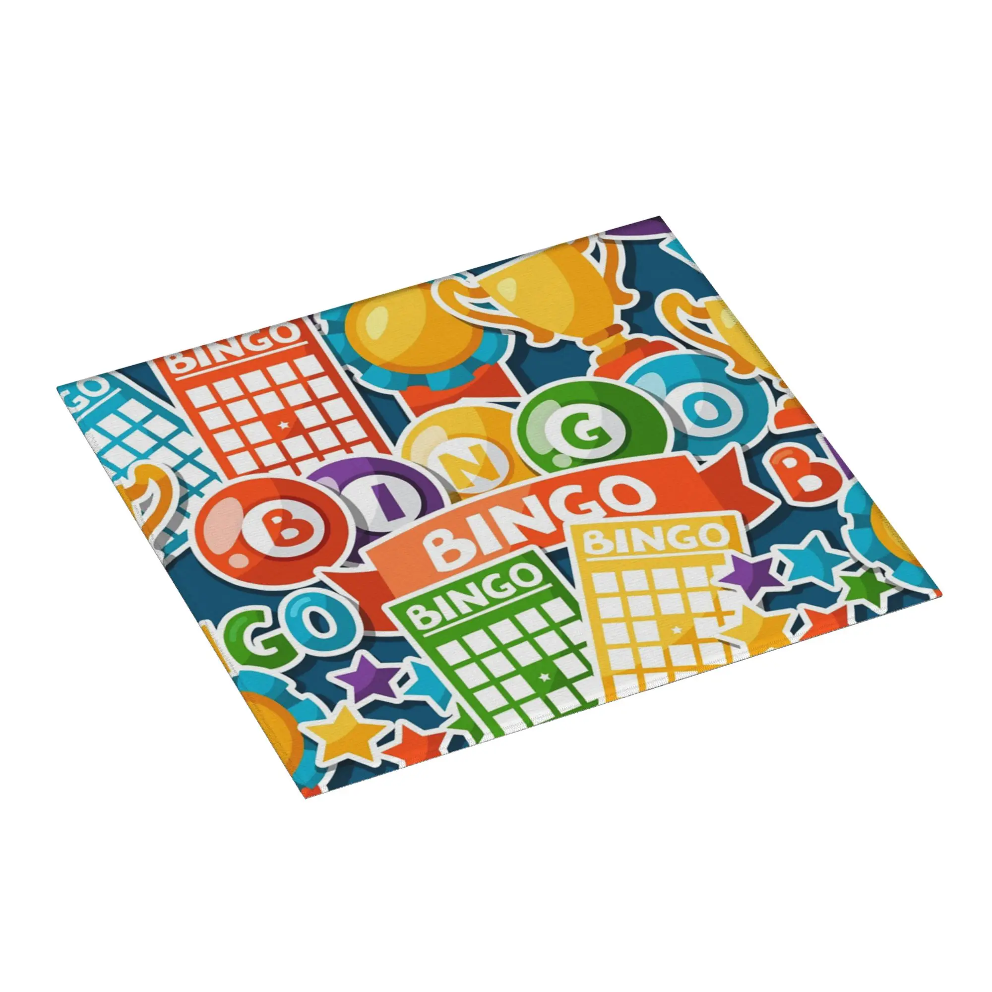 Bingo Paper Game Non‑Slip Waterproof Absorbent Barware Tableware Oil Proof Reusable  Bathroom Drying Mat For Kitchen