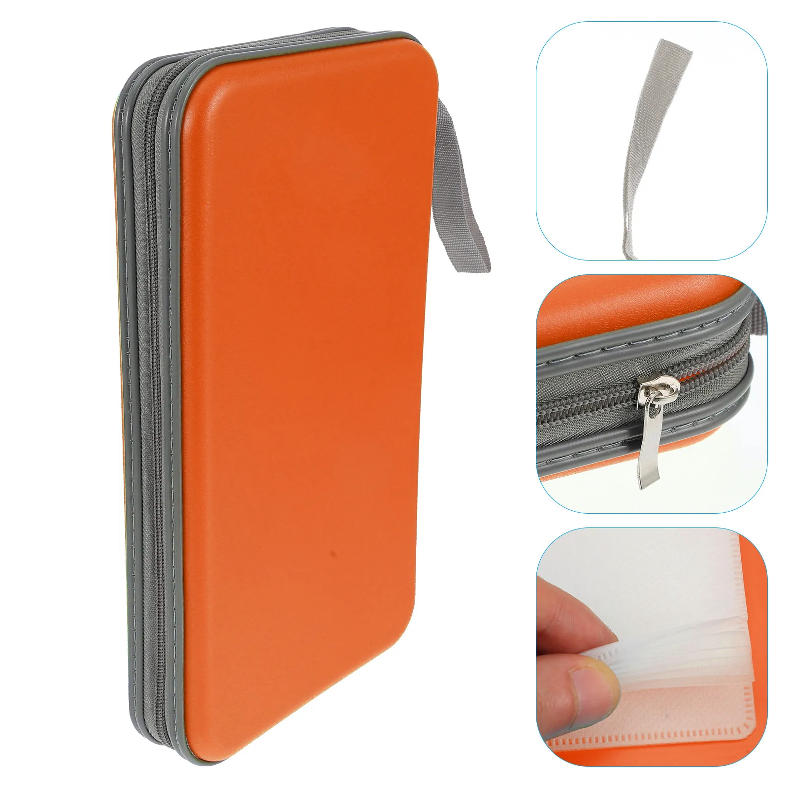 Stylish Portable Cd Case Holder Bag for Cd Collectors Musicians Gamers 80 Disc Capacity Scratch Resistant Dust Isolating Travel