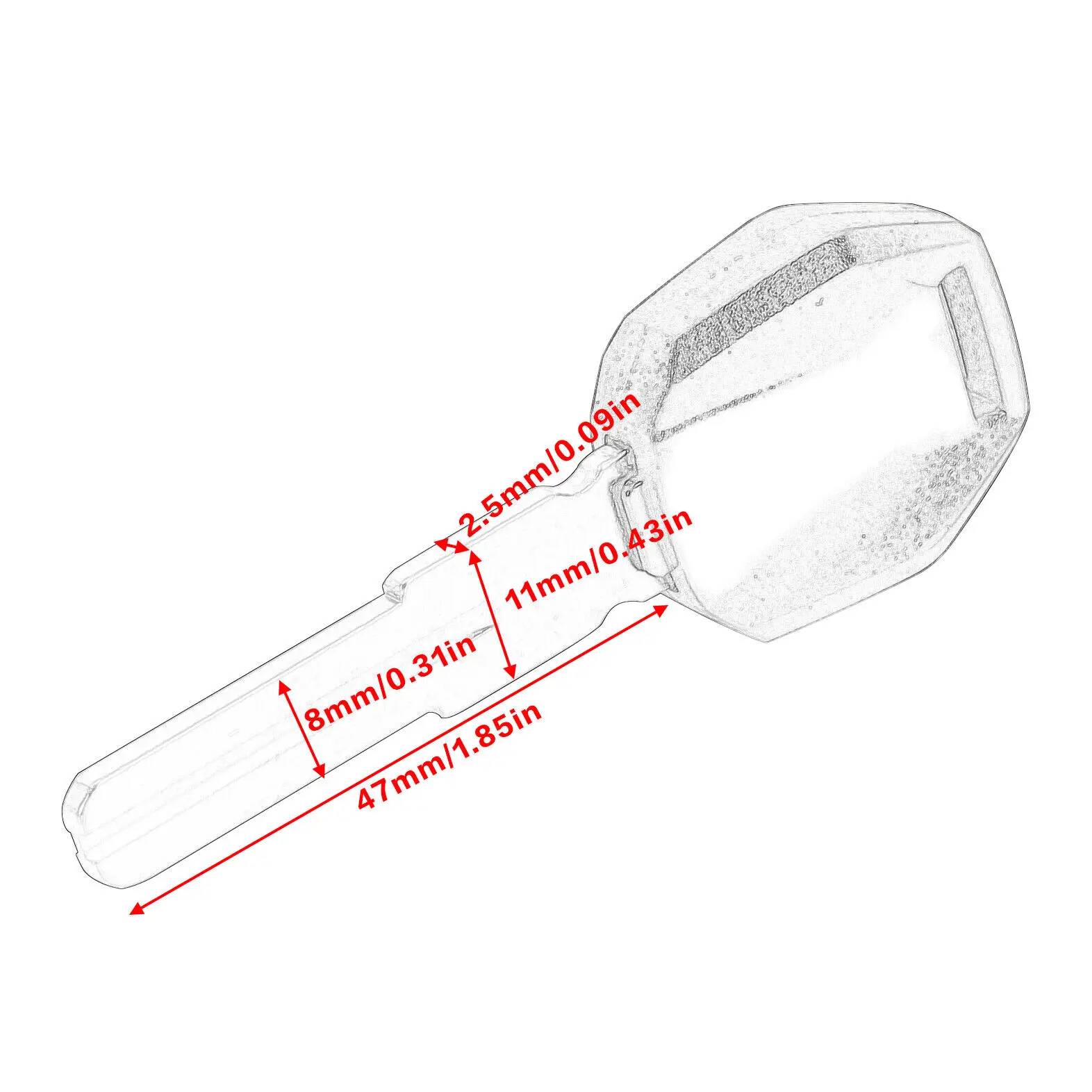 1 Piece Blank Key For Super Duke 1290 Super Adventure 1290 Adventure 1050/1090 RC8 1190 Uncut Key Motorcycle key