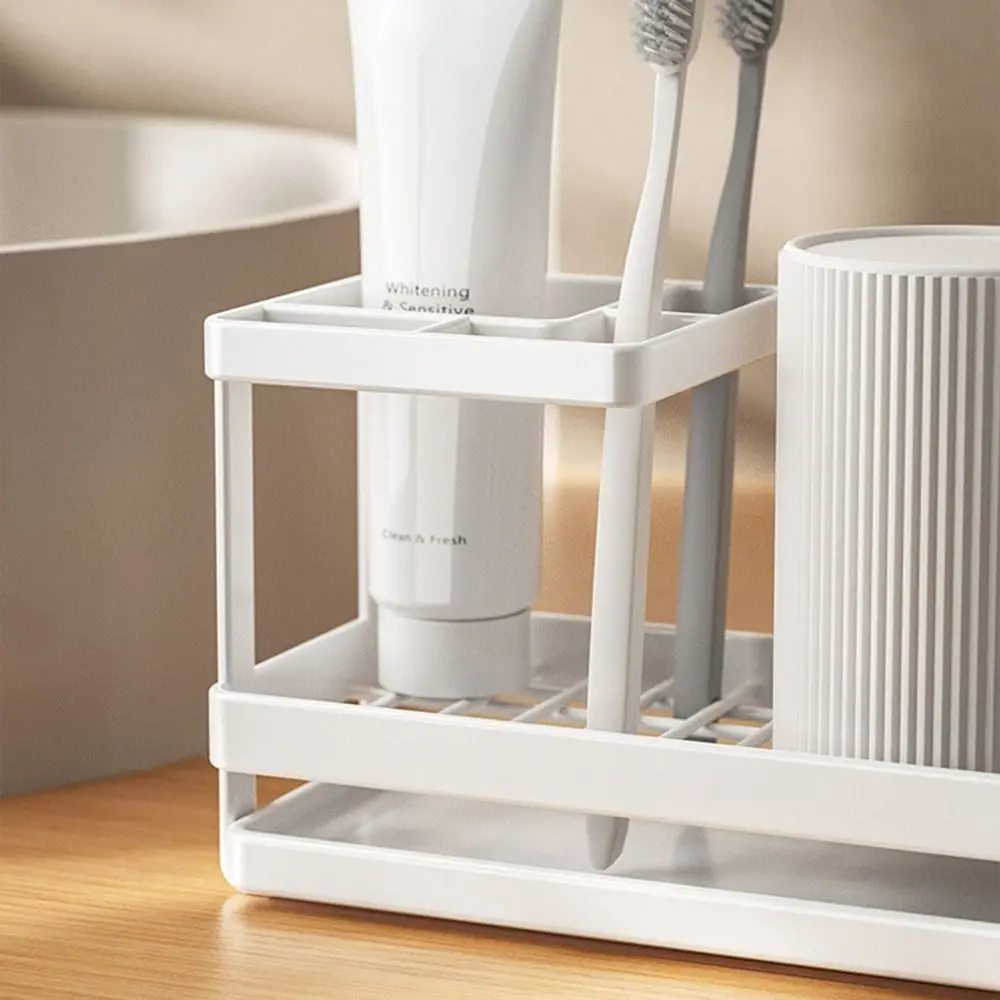 متعددة الوظائف حامل فرشاة الأسنان قابلة للتصريف سريعة الجافة معجون الأسنان الرف مستقرة توفير مساحة الحمام كونترتوب تخزين الرف المنزل