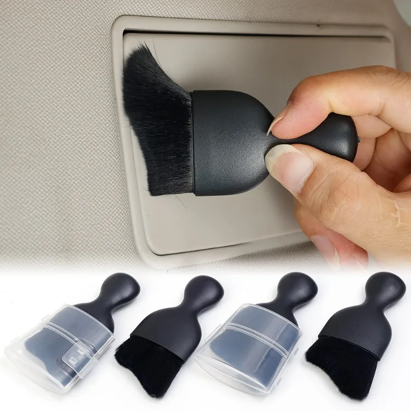 

Car Interior Cleaning Brush Center Console Clean Tool Air Outlet Cleaning Soft Brush with Shell Car Crevice Dust Removal Brush