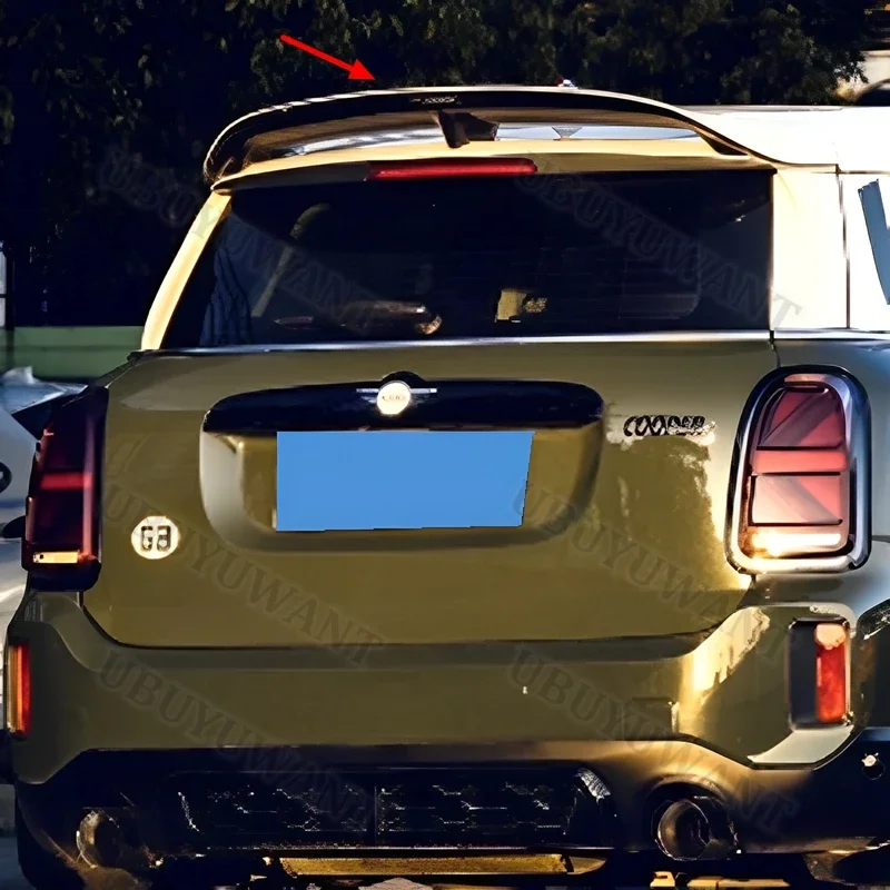 For BMW MINI Countryman F60 2017-2023 Carbon Fiber Rear Trunk Roof Wing Spoiler Lip