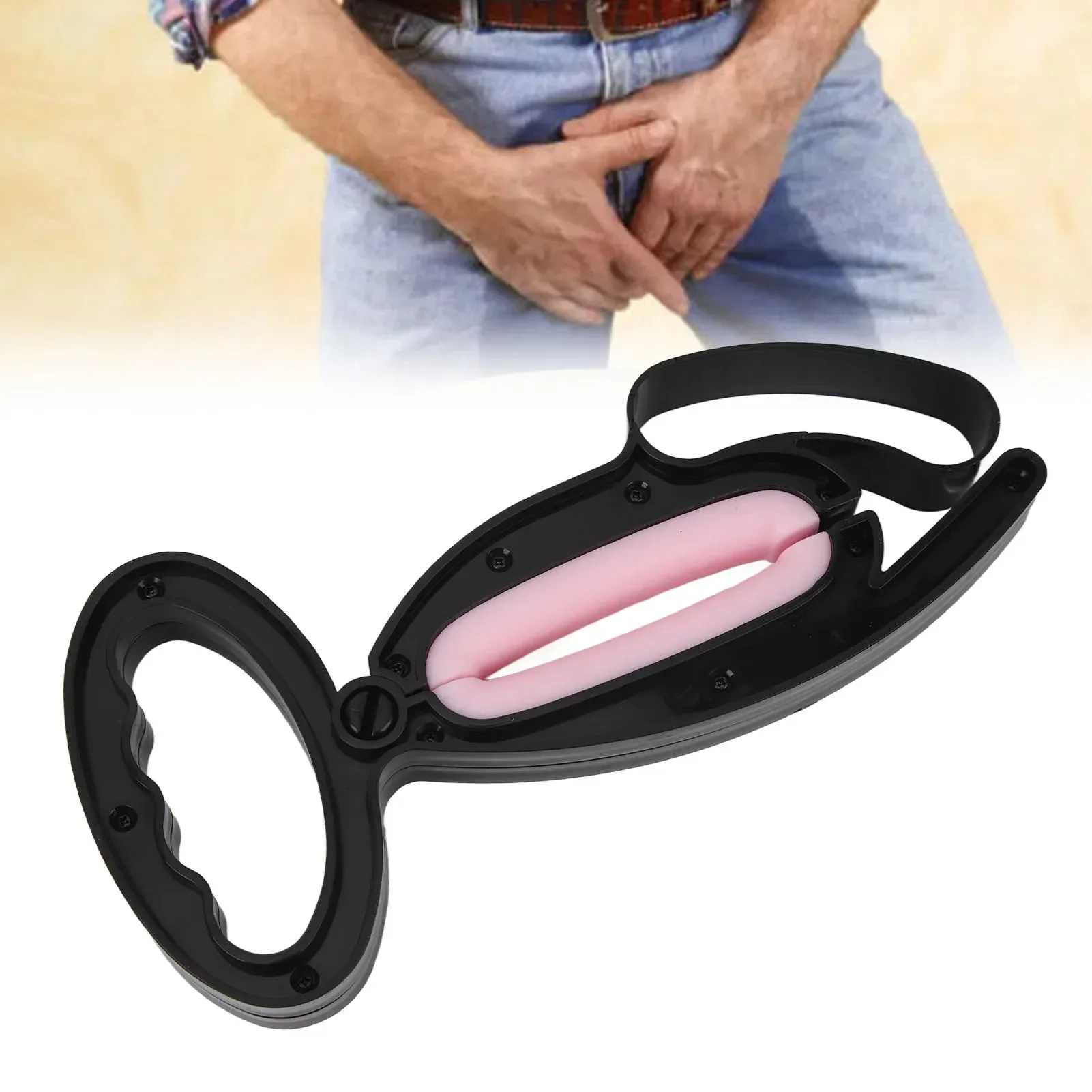 

Man Urinary Incontinence Clamp Adjustable Pressure Leakage Proof Soft Silicone Incontinence Clamp Medical Penile Clamp