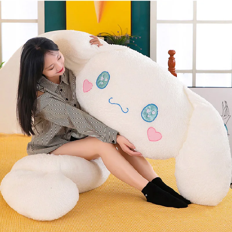 Almofada Sanrio Gigante Cinnamoroll Pelúcia, Kawaii Decoração Do Quarto, Bonito Dos Desenhos Animados Plushie Brinquedos para Meninas, Acessórios Anime