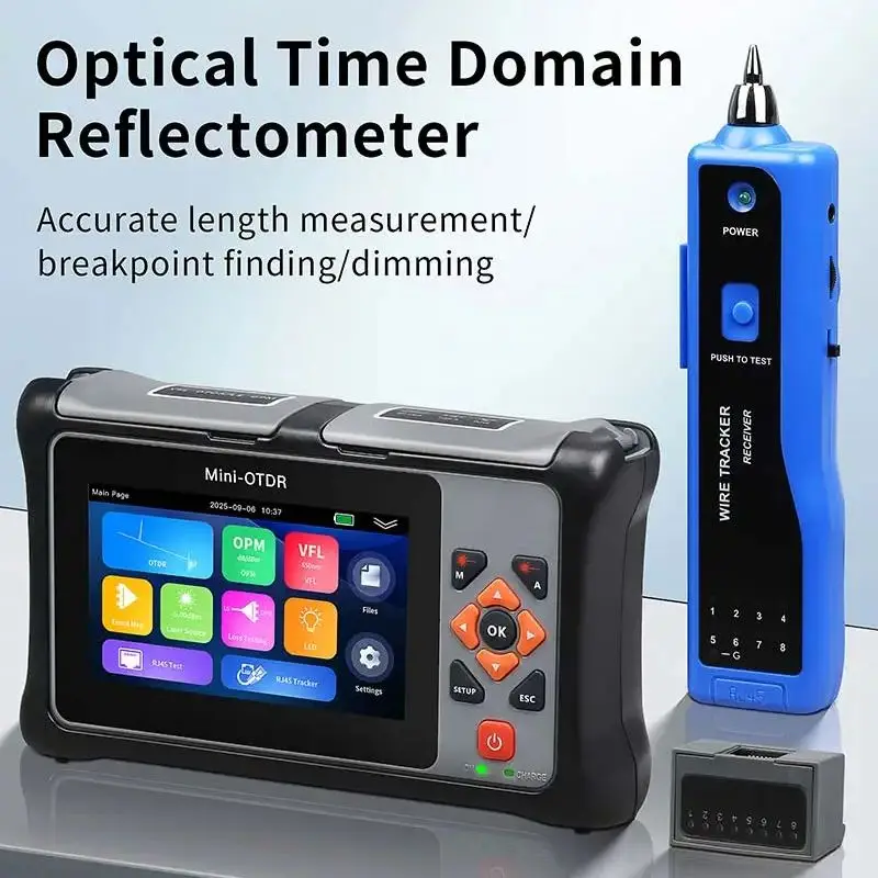 

COMPTYCO KP800 100KM OTDR 1310/1550nm Touch Screen Optical Time Domain Reflectometer Fiber Optic Tester Built-in OPM VFL LED LS