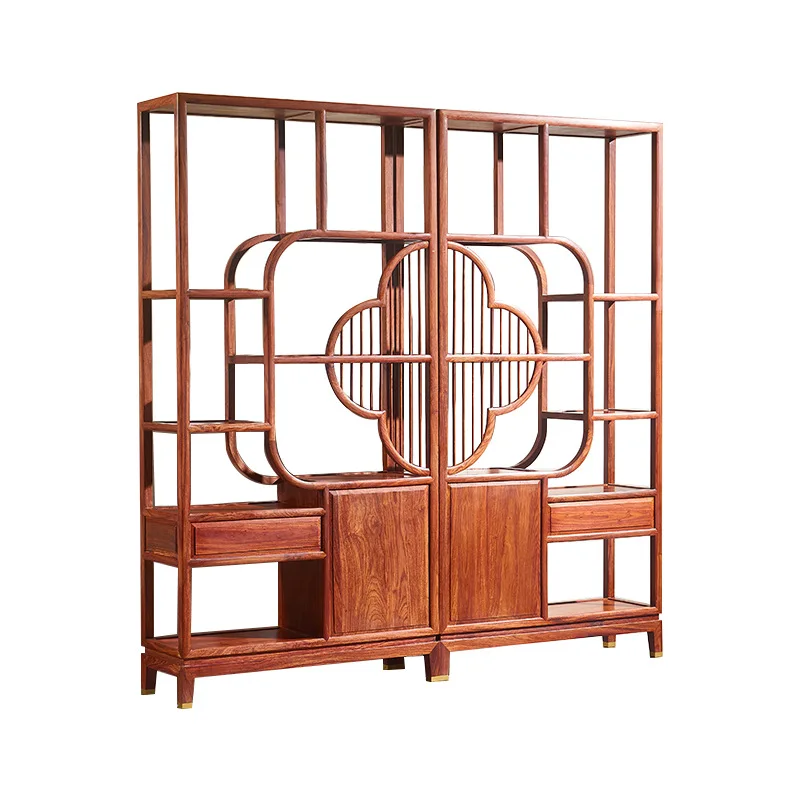 

Mahogany Hedgehog Red Sandalwood Bogu Frame New Chinese Solid Wood Duobao Pavilion Display Shelf Shelf Tea Cabinet Display