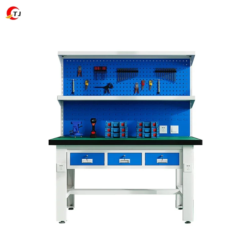 Heavy Duty Electrical Lab Furniture Technician Workbench Esd Work Table Bench For Phone Repairing