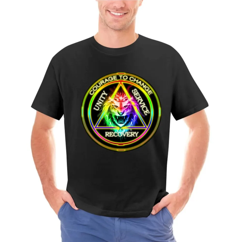 Alcoholics Anonymous -  Courage To Change - AA T-shirt- Select Your Color - S-4X