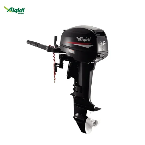 2 السكتة الدماغية 9.9HP المحركات البحرية AIQIDI نظام تبريد المياه محرك خارجي لقوارب الصيد