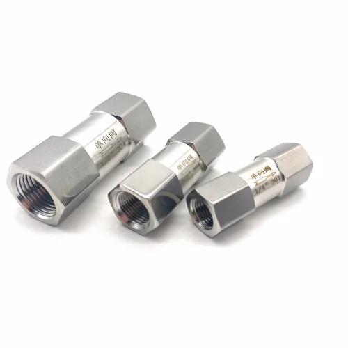 Imagen 2 del producto 1/8 ''1/4'' 3/8 ''1/2'' 3/4'' 1'' BSP pulgadas tubo hembra SS304 válvula de retención sin retorno de combustible unidireccional
