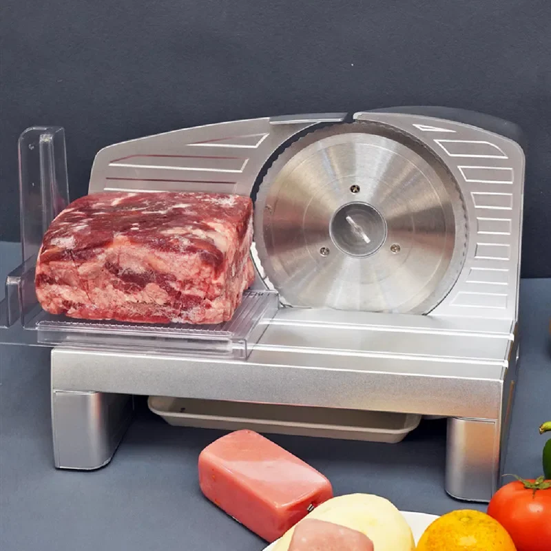 Rebanador de rollo de cordero eléctrico para el hogar, rebanador de carne congelada en rodajas, artefacto de pan de jamón de cinco flores, rebanador de carne de res gruesa pequeña para el hogar