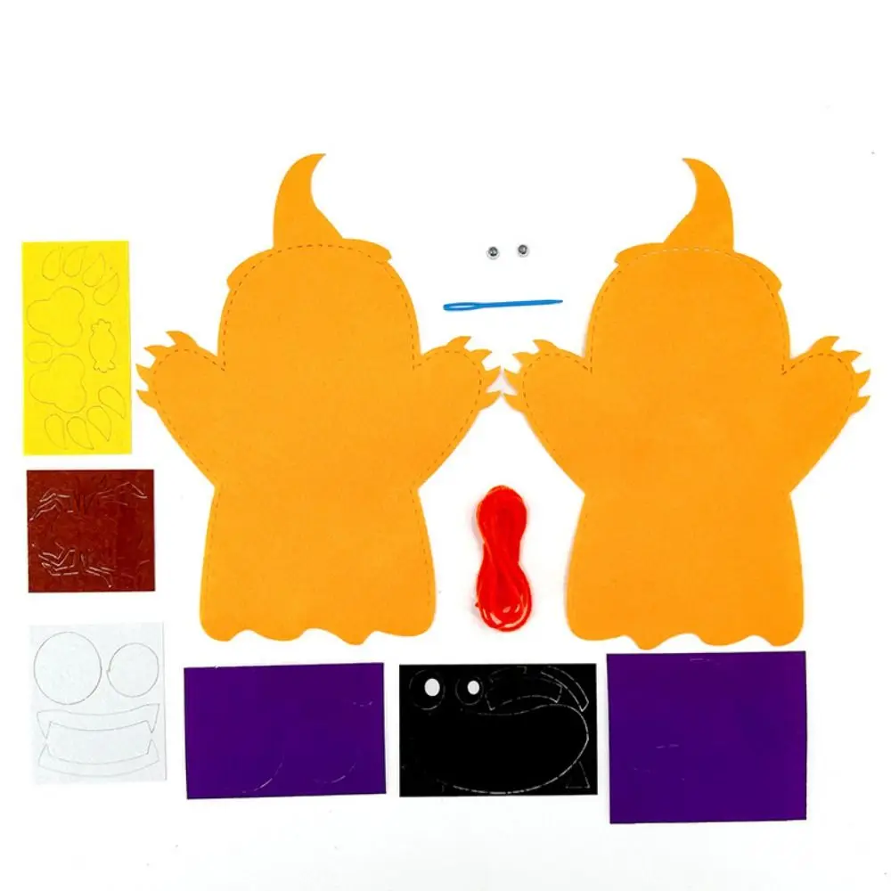 Vleermuis DIY Handpop Kits Menselijk Skelet Pompoen Handpop Speelgoed Aanzoek Snoep Cartoon Halloween Marionet Halloween Decoratie