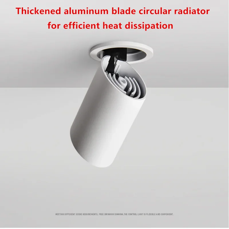 راحة للطي والدورية LED مصباح السقف مصابيح كشاف صغيرة الحجم عكس الضوء 9W12W15W18W20W24W COB النازل CRI96 AC90-260V للمنزل ﻿